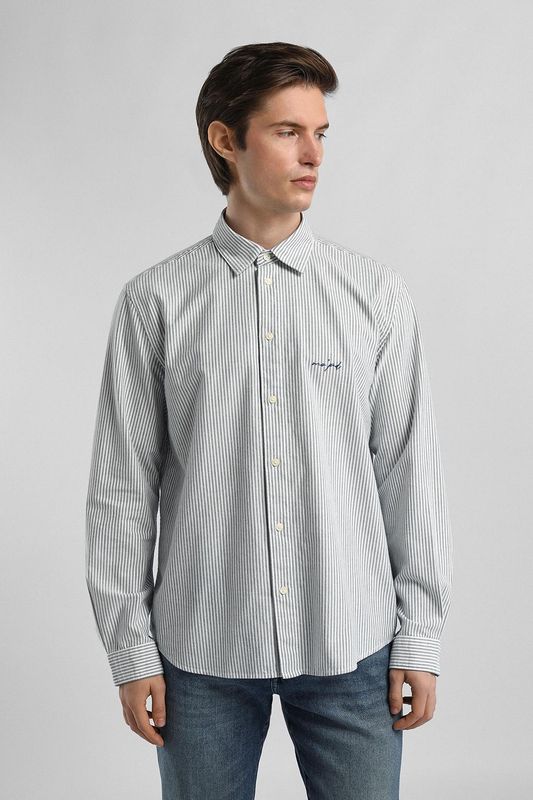 Рубашка хлопковая в полоску Marc O'Polo Denim