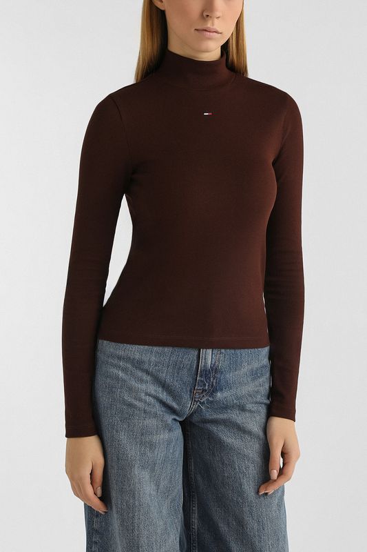 Водолазка хлопковая с воротником-стойкой Tommy Jeans