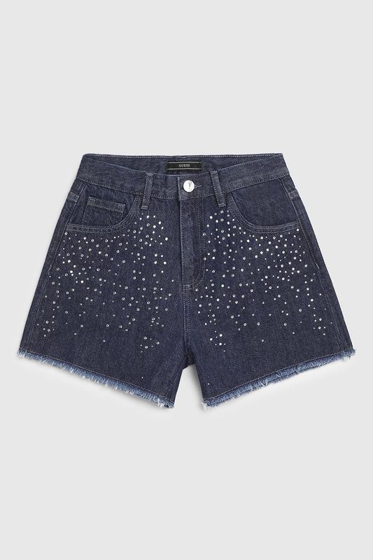 Шорты джинсовые со стразами Guess