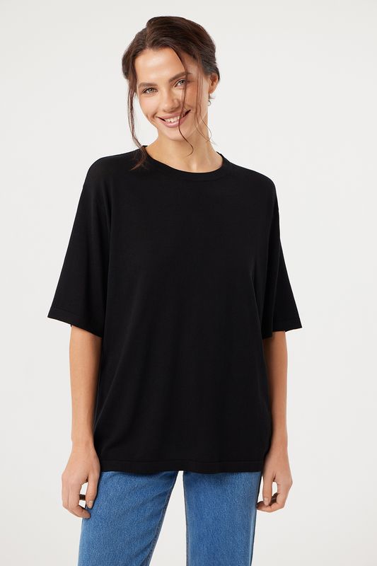 Джемпер с коротким рукавом свободного кроя Fashion Rebels