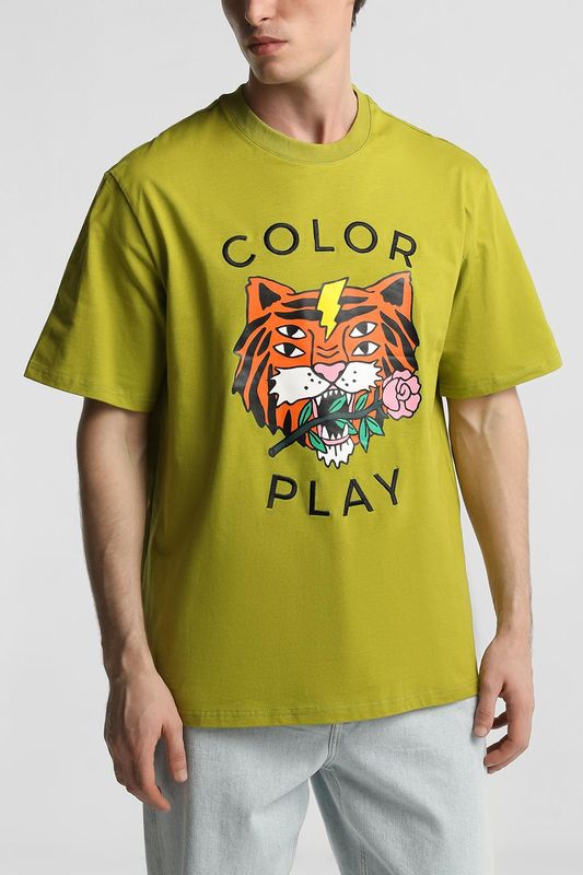 Футболка хлопковая с принтом COLORPLAY
