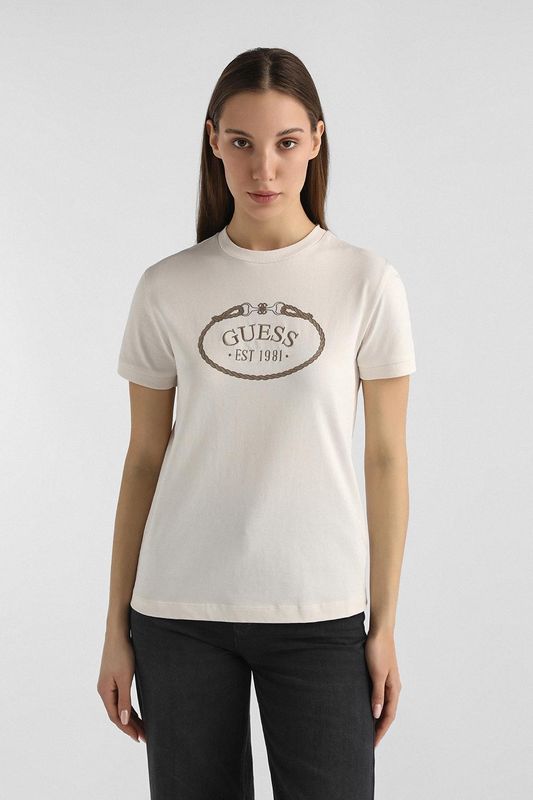 Футболка хлопковая с логотипом Guess