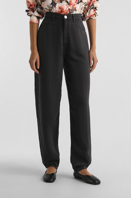 Брюки с добавлением льна EMPORIO ARMANI