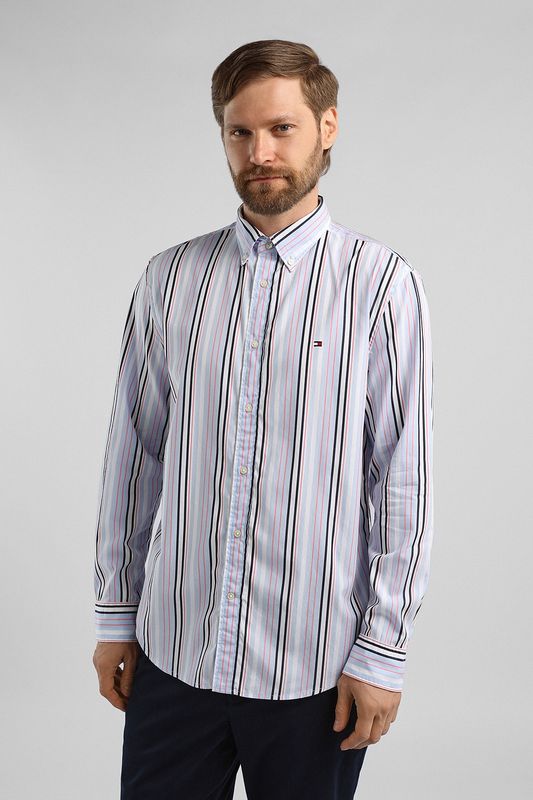 Рубашка хлопковая в полоску Tommy Hilfiger