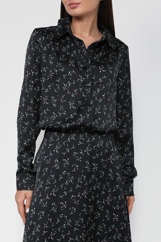 Атласная блуза с цветочным принтом BELUCCI