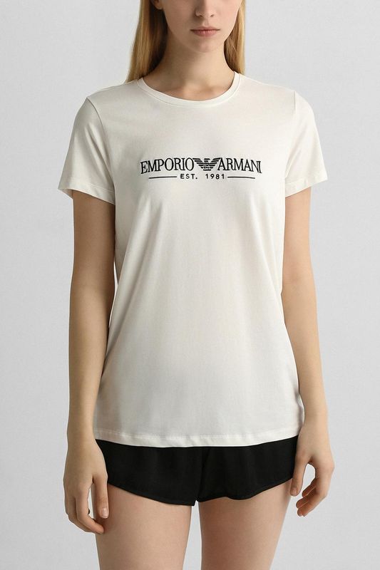 Футболка хлопковая с логотипом EMPORIO ARMANI