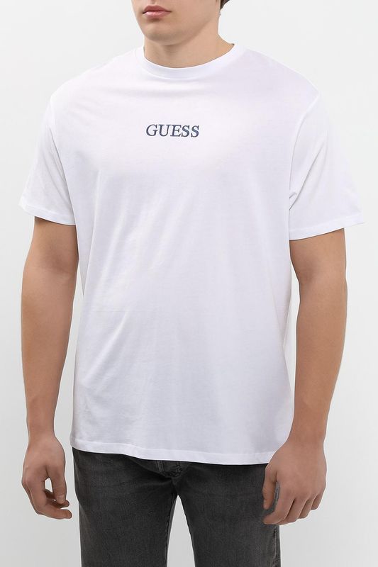 Футболка хлопковая с логотипом Guess
