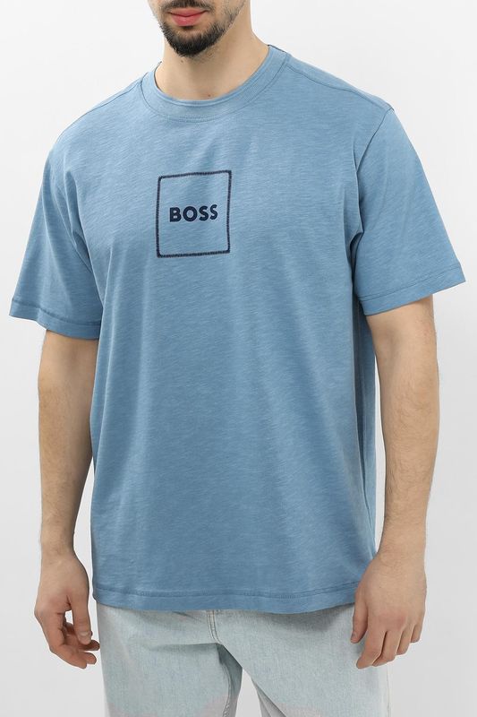Футболка хлопковая с логотипом BOSS