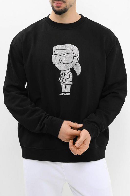 Свитшот хлопковый с логотипом Karl Lagerfeld