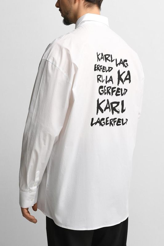 Рубашка хлопковая свободного кроя Karl Lagerfeld