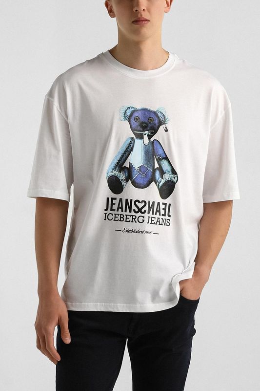 Футболка хлопковая с принтом Iceberg Jeans