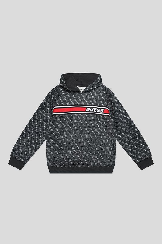 Худи с принтом из монограмм бренда Guess