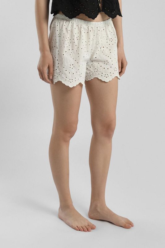 Пляжные шорты хлопковые с шитьем Guess