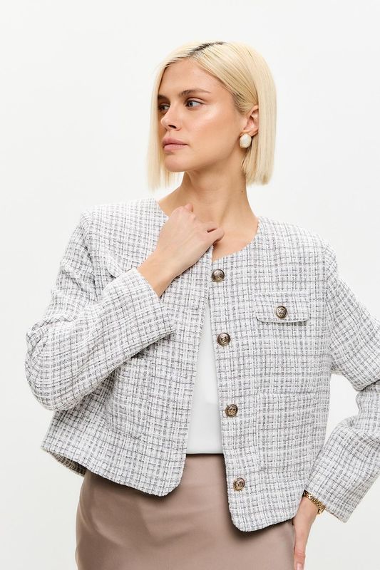 Жакет твидовый с карманами Trends Brands Base