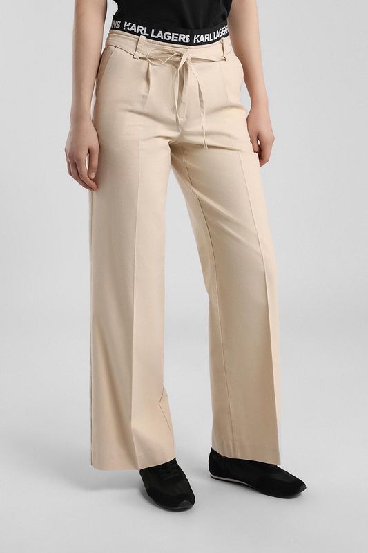 Брюки прямого кроя с поясом Karl Lagerfeld Jeans