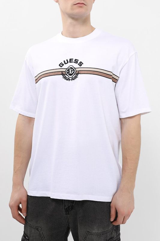 Футболка хлопковая с логотипом Guess