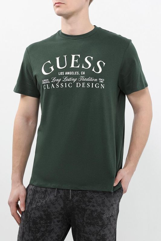 Футболка хлопковая с логотипом Guess