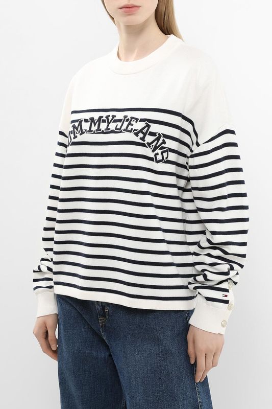 Джемпер хлопковый в полоску Tommy Jeans