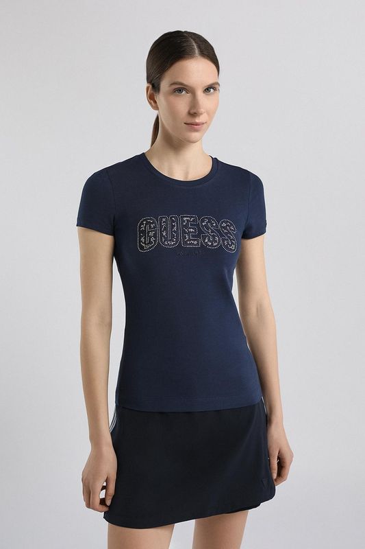 Футболка хлопковая с логотипом Guess