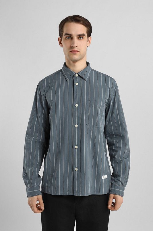 Рубашка хлопковая в полоску Marc O'Polo Denim