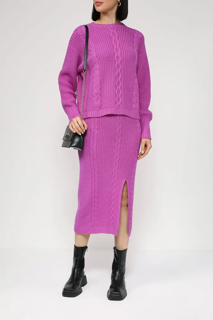 Вязаный джемпер с узором косы Emme Marella - цена 13190 ₽ купить в ...