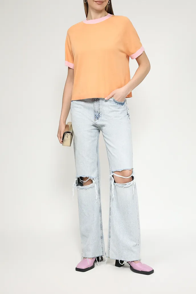 Джемпер хлопковый с коротким рукавом Esprit Casual - цена 4940 ₽ купить ...