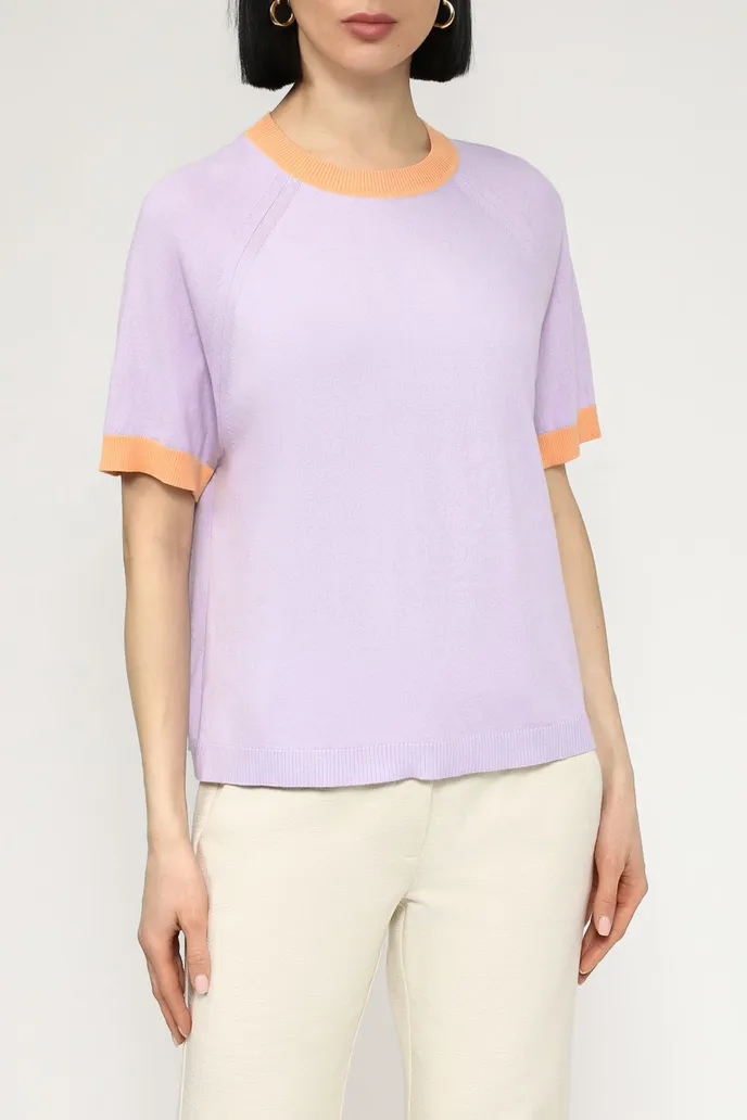 Джемпер хлопковый с коротким рукавом Esprit Casual - цена 4940 ₽ купить ...