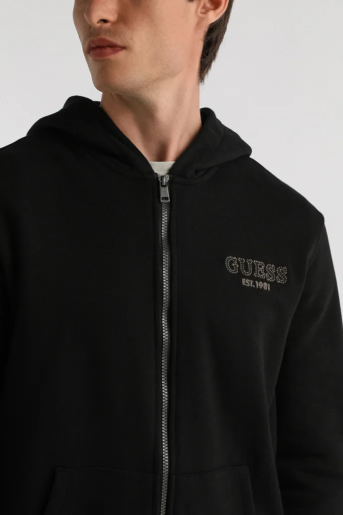 Толстовка хлопковая на молнии Guess - цена 8880 ₽ купить в интернет ...