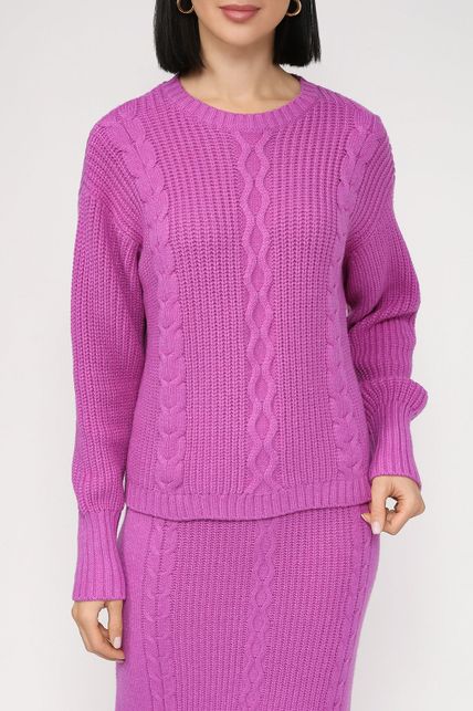 Вязаный джемпер с узором косы Emme Marella - цена 13190 ₽ купить в ...