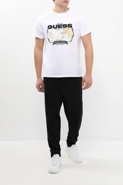 Футболка хлопковая с логотипом Guess - цена 6490 ₽ купить в интернет ...
